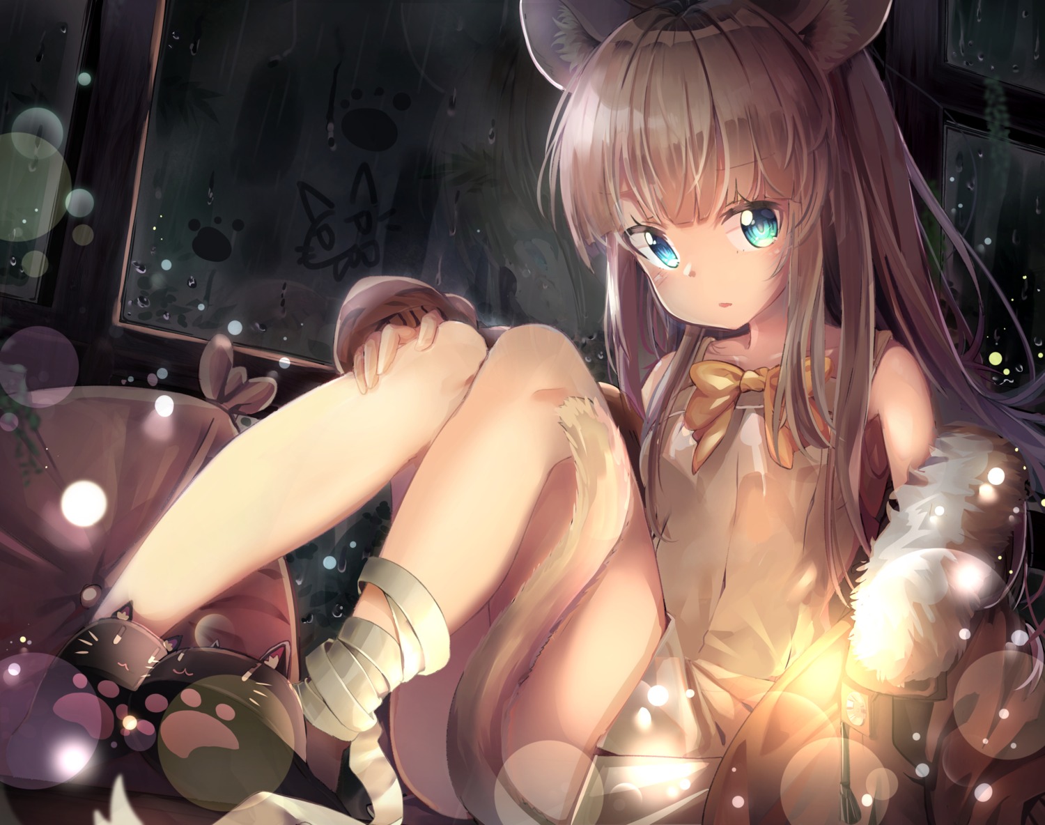 animal_ears animal_ears_(artist) bandages tail