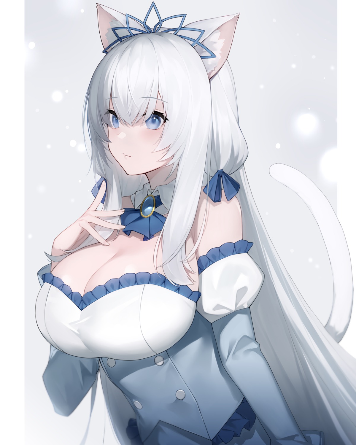 animal_ears cleavage nekomimi tail yykuaixian