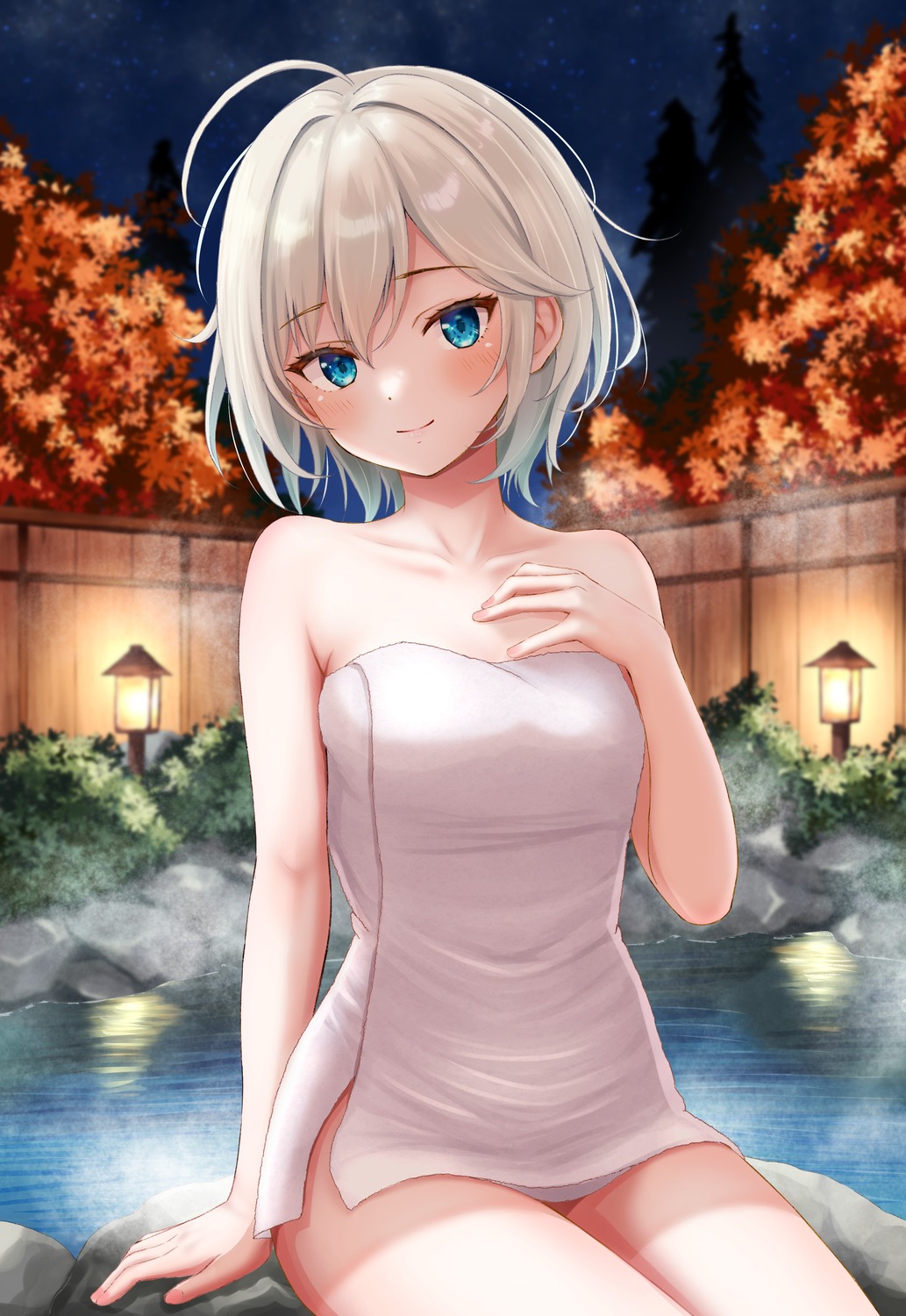 anastasia_(idolm@ster) ca_paria onsen the_idolm@ster the_idolm@ster_cinderella_girls towel