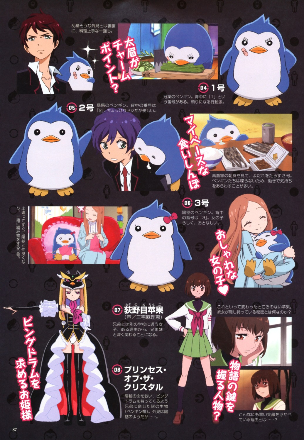 mawaru_penguindrum oginome_ringo penguin takakura_himari takakura_kanba takakura_shouma