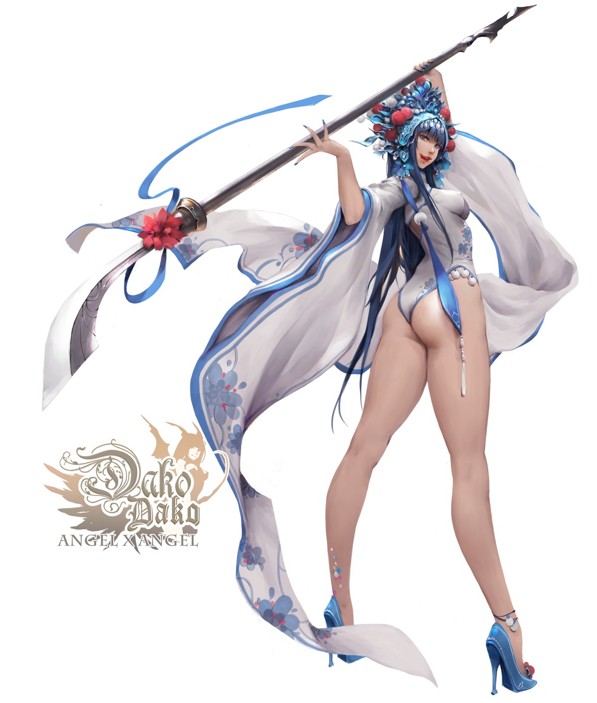 ass heels hu_dako leotard weapon