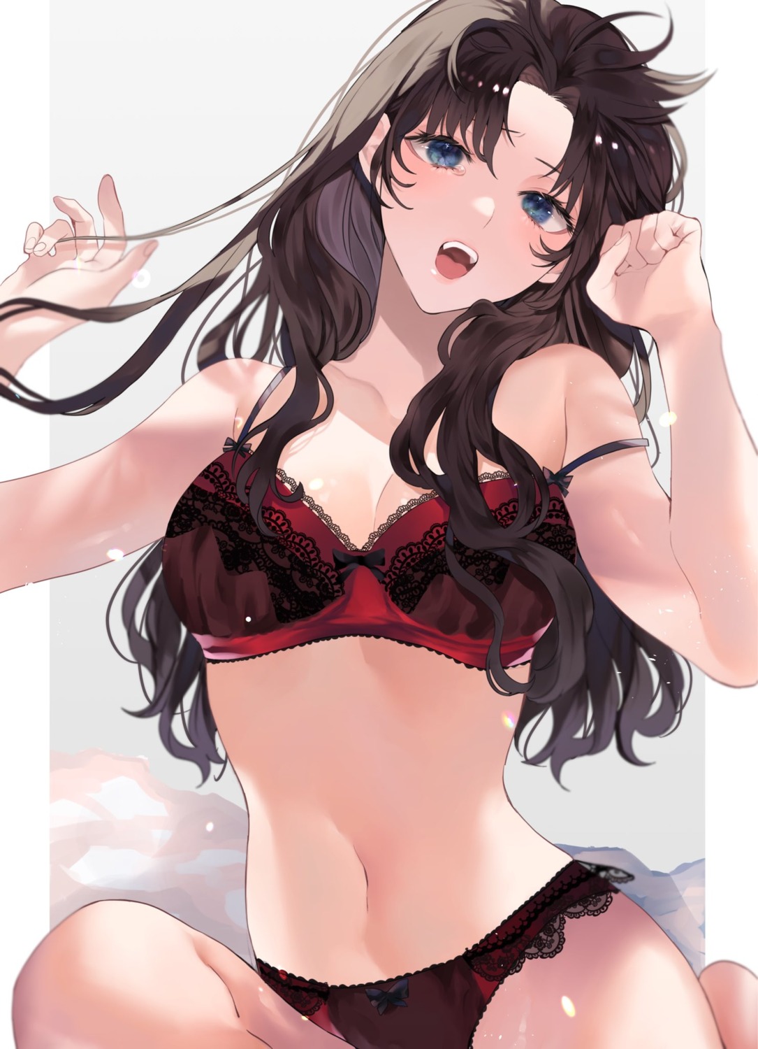 bra cleavage fate/stay_night lingerie pantsu shimatori_(sanyyyy) toosaka_rin