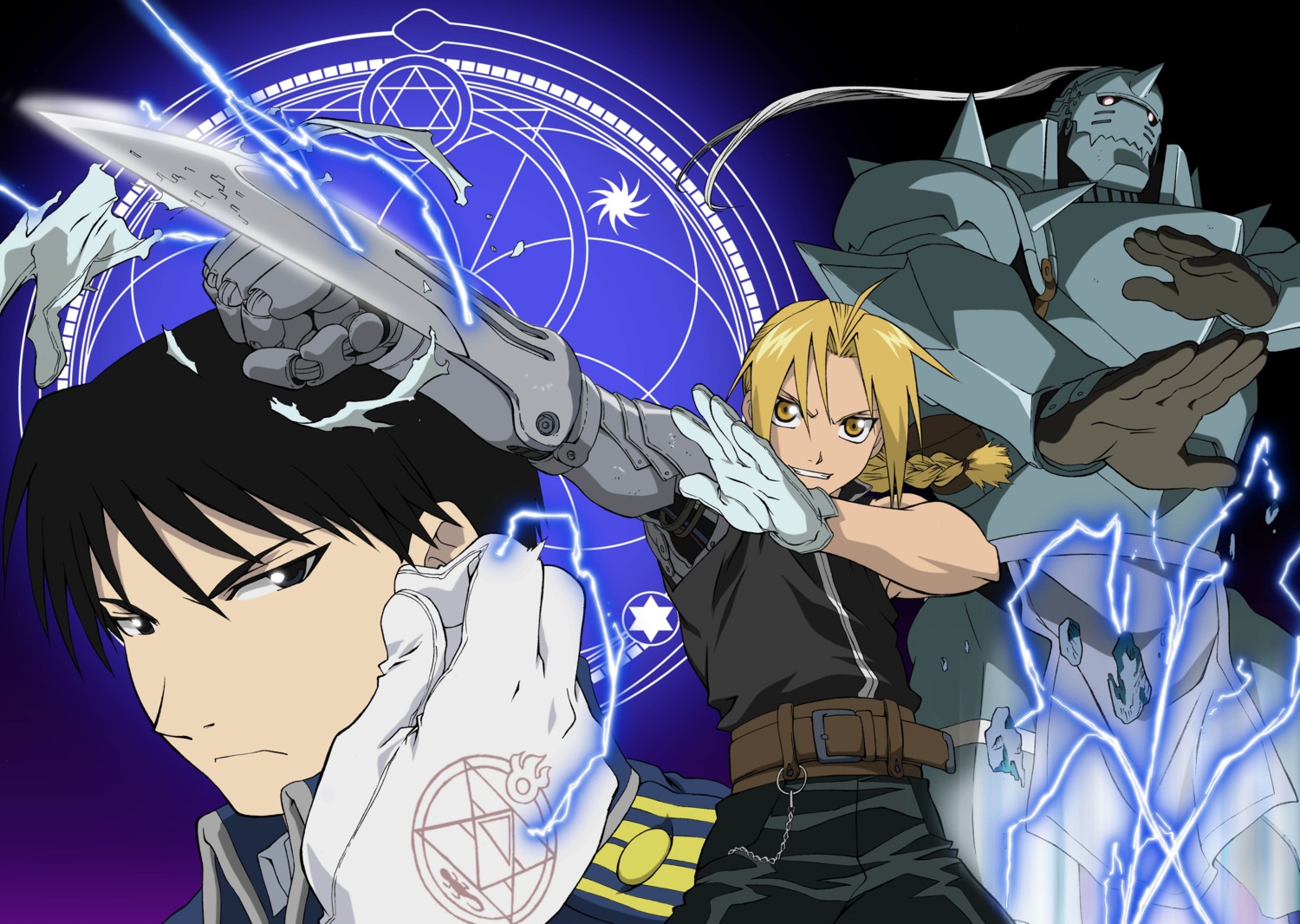 alphonse_elric edward_elric fullmetal_alchemist male roy_mustang