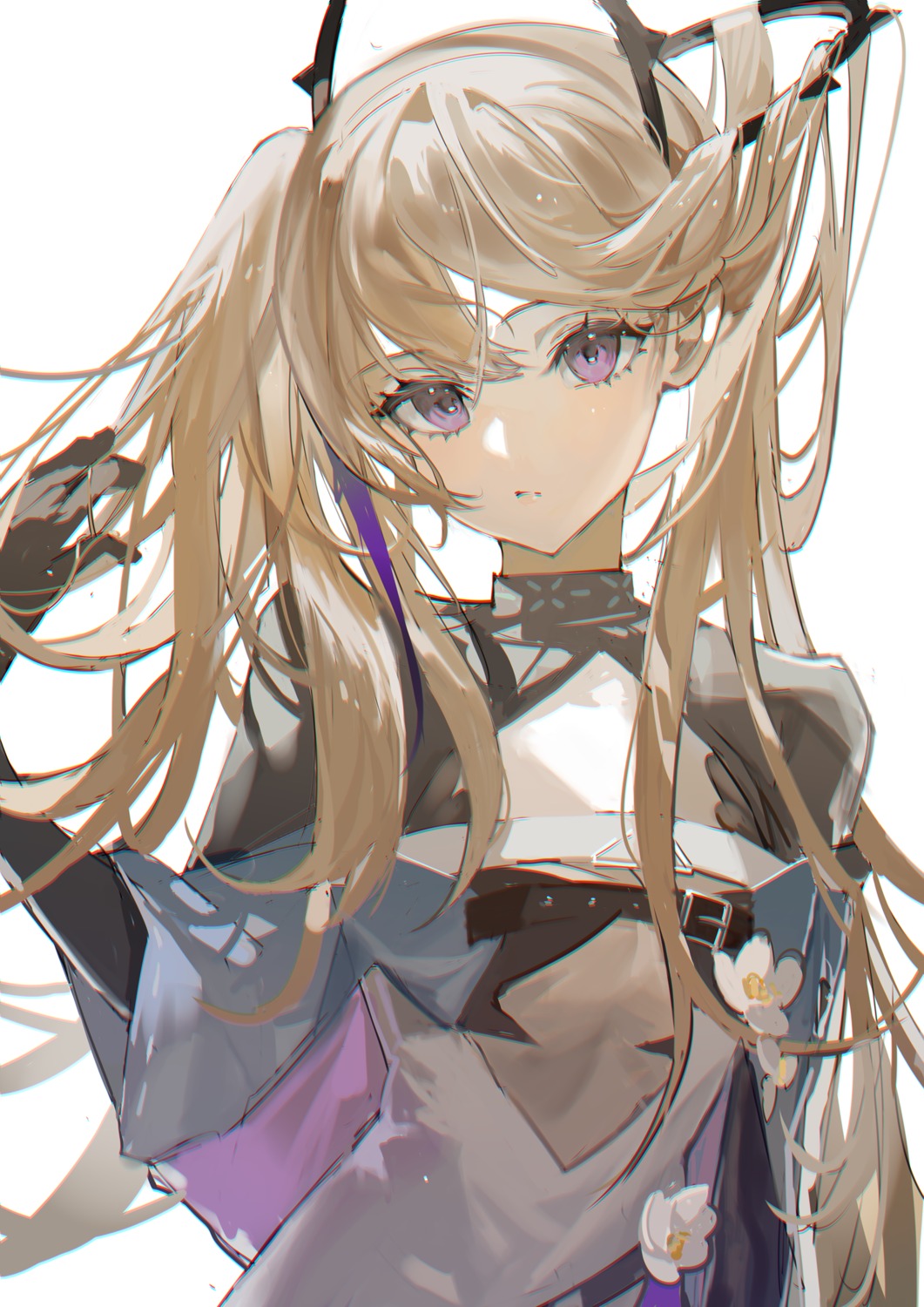 arknights indigo_(arknights) ka_shou_yu_jiu no_bra