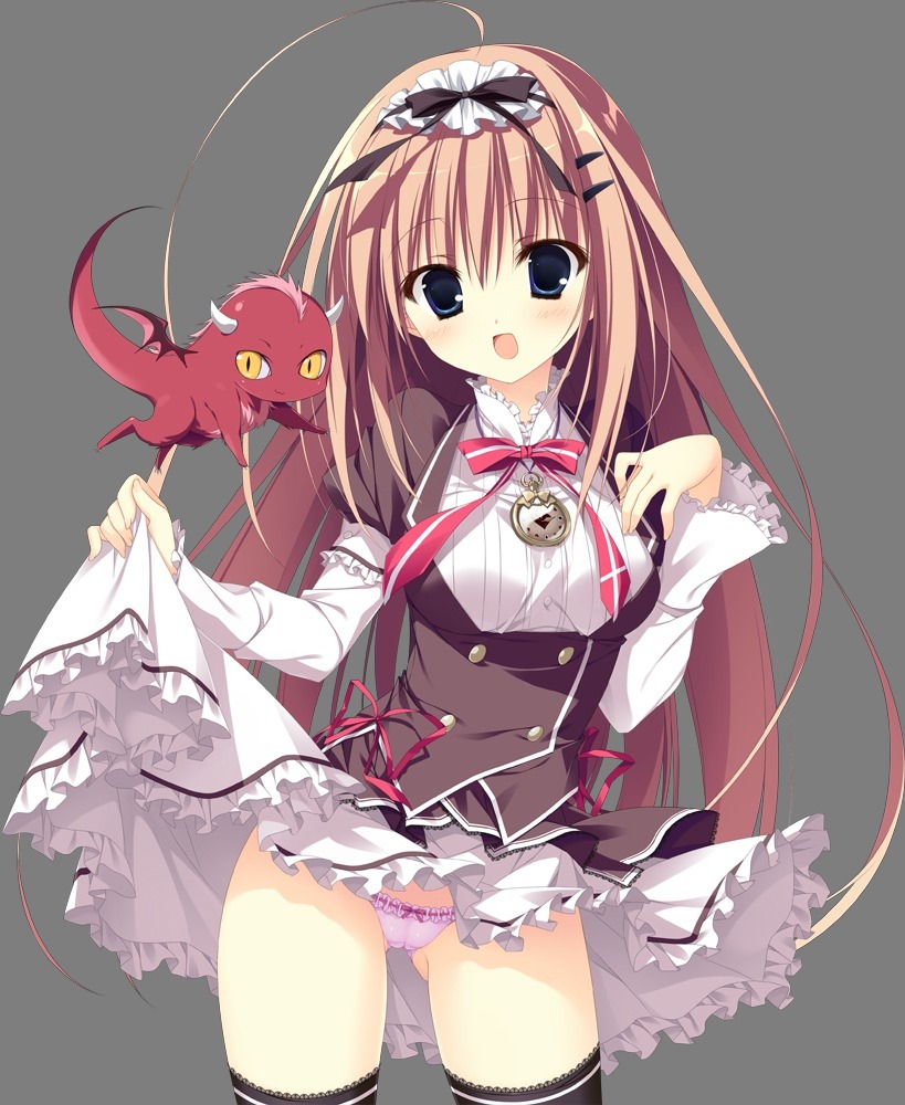 cameltoe inugami_kira majo_koi_nikki nanno_alice pantsu qoobrand skirt_lift thighhighs transparent_png