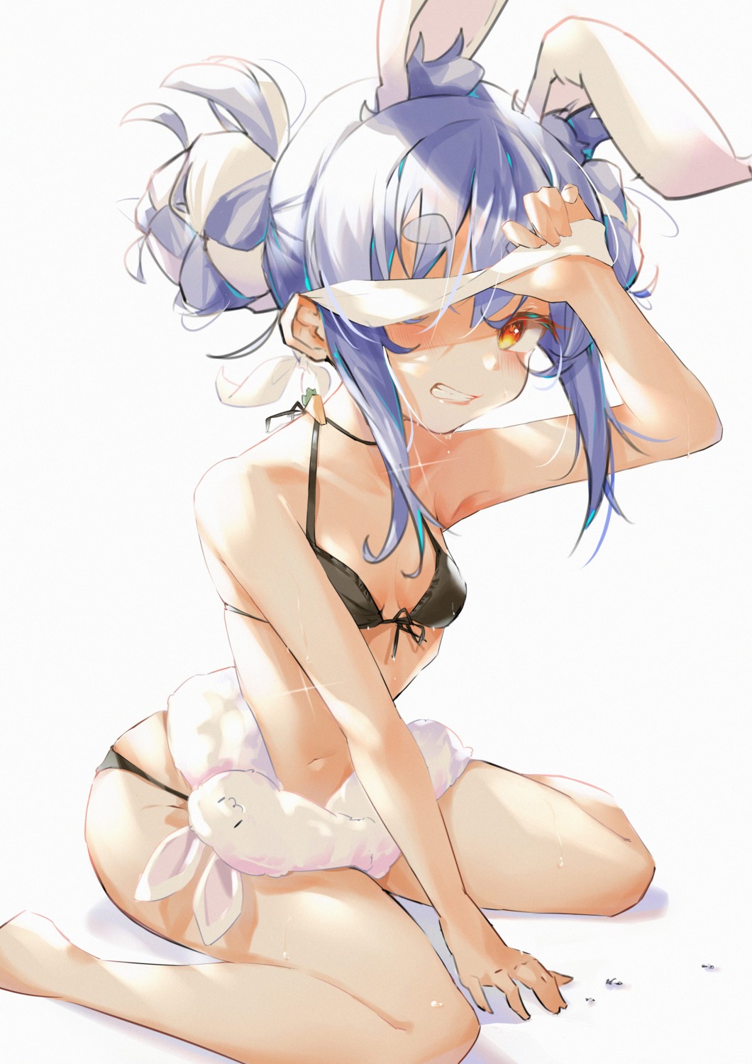 animal_ears bikini bunny_ears cleavage hololive pola_(1021) swimsuits usada_pekora