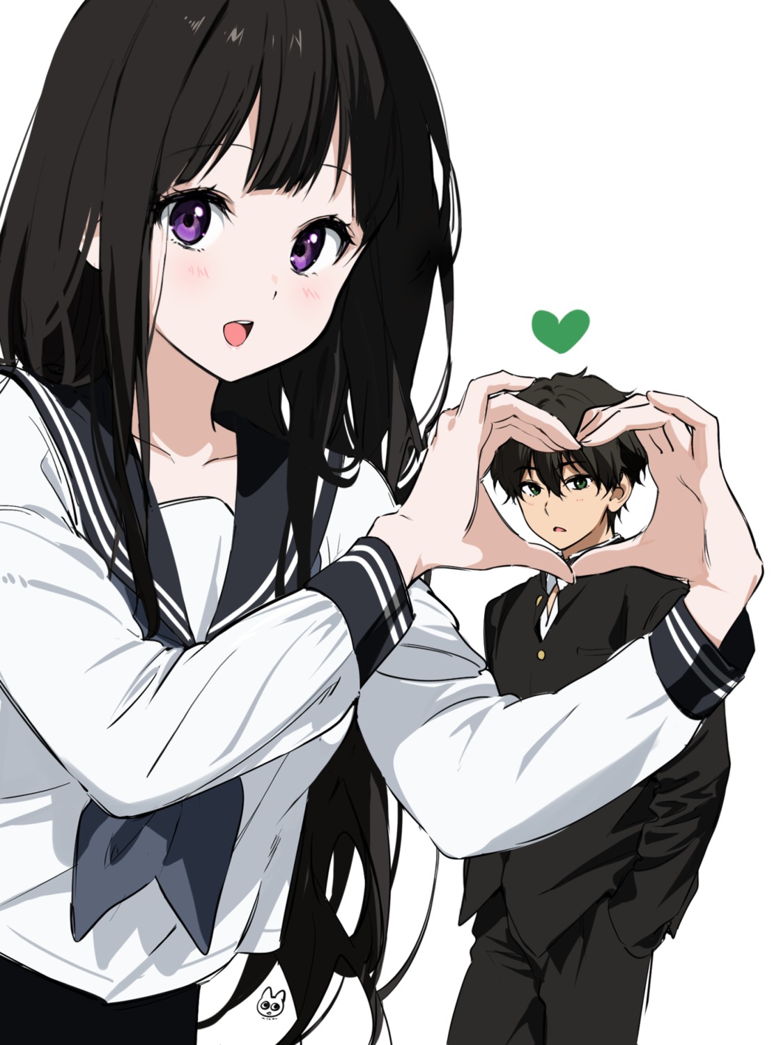 chitanda_eru hyouka mery_(yangmalgage) oreki_houtarou seifuku