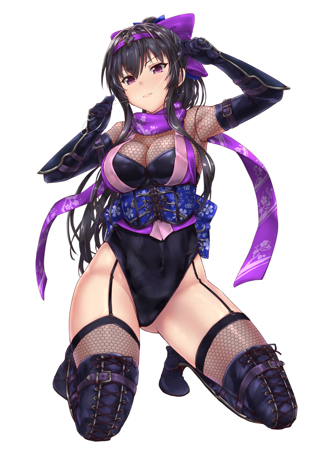 fishnets heels leotard ninja stockings thighhighs tori_(puru0083)