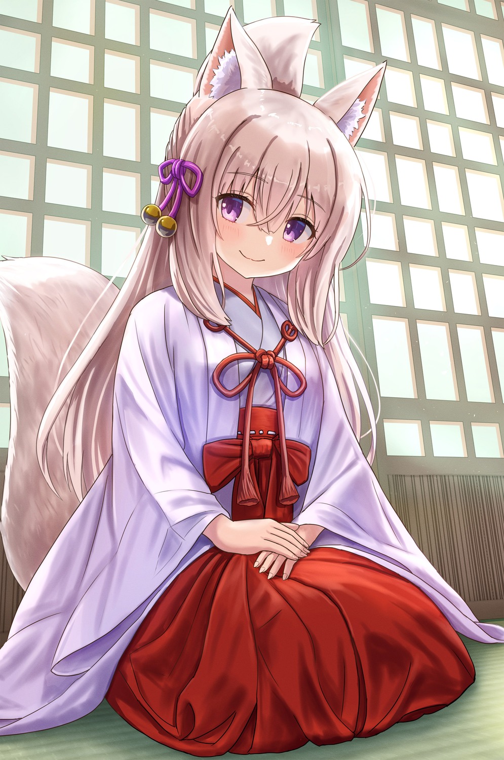 animal_ears iroha_(iroha_matsurika) kitsune miko tail