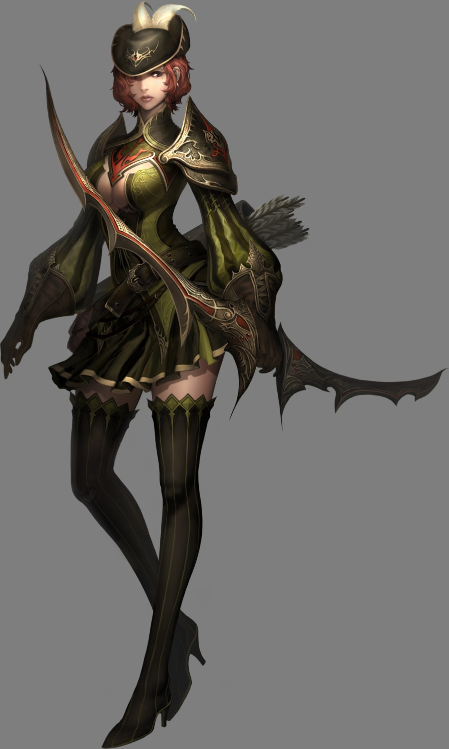 atlantica_online cleavage thighhighs transparent_png