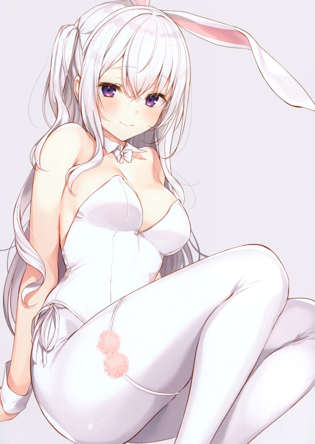 animal_ears bunny_ears bunny_girl garter komeshiro_kasu no_bra pantyhose yobi_gakka