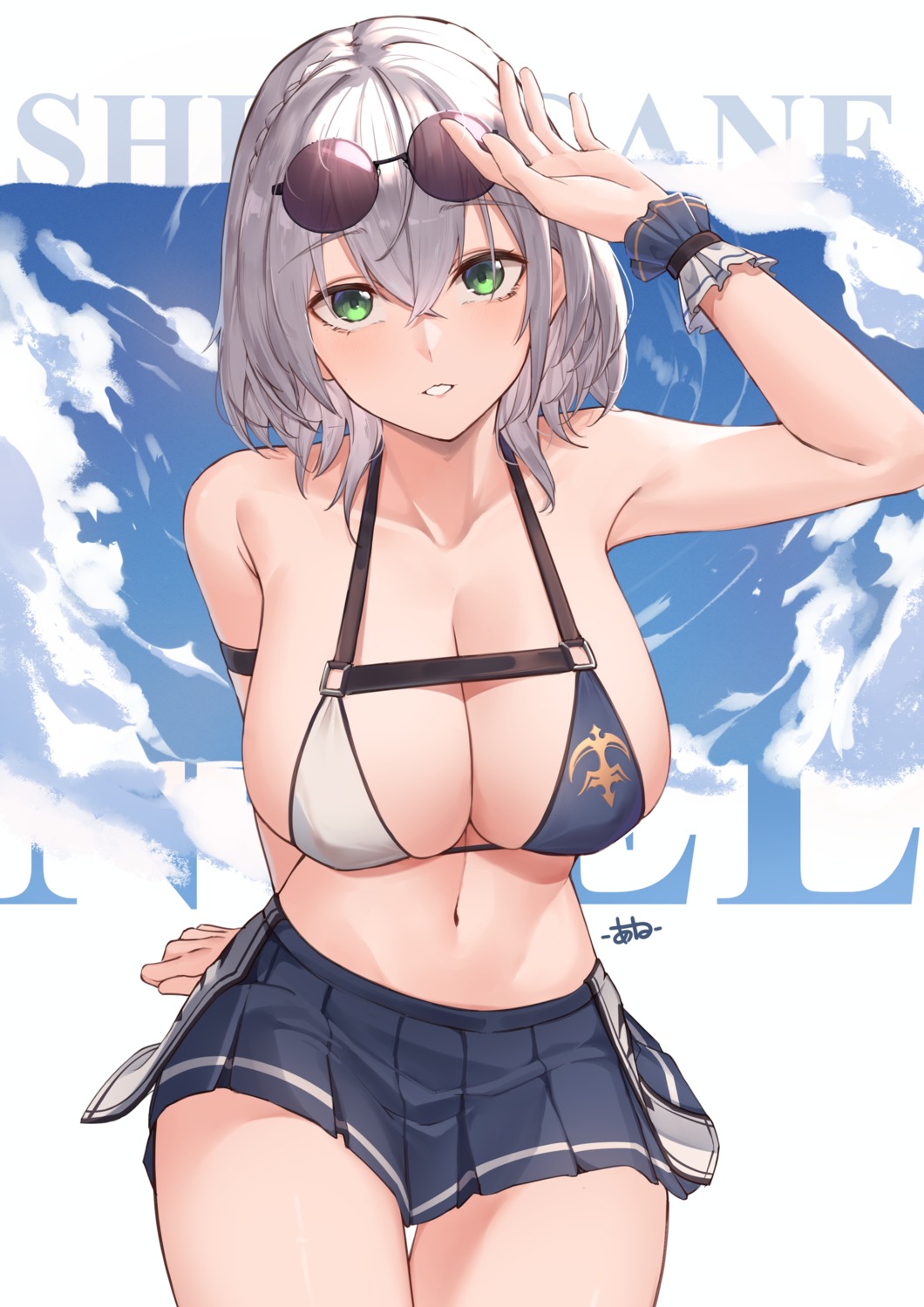 ane_(seabus_tea) bikini hololive megane shirogane_noel swimsuits