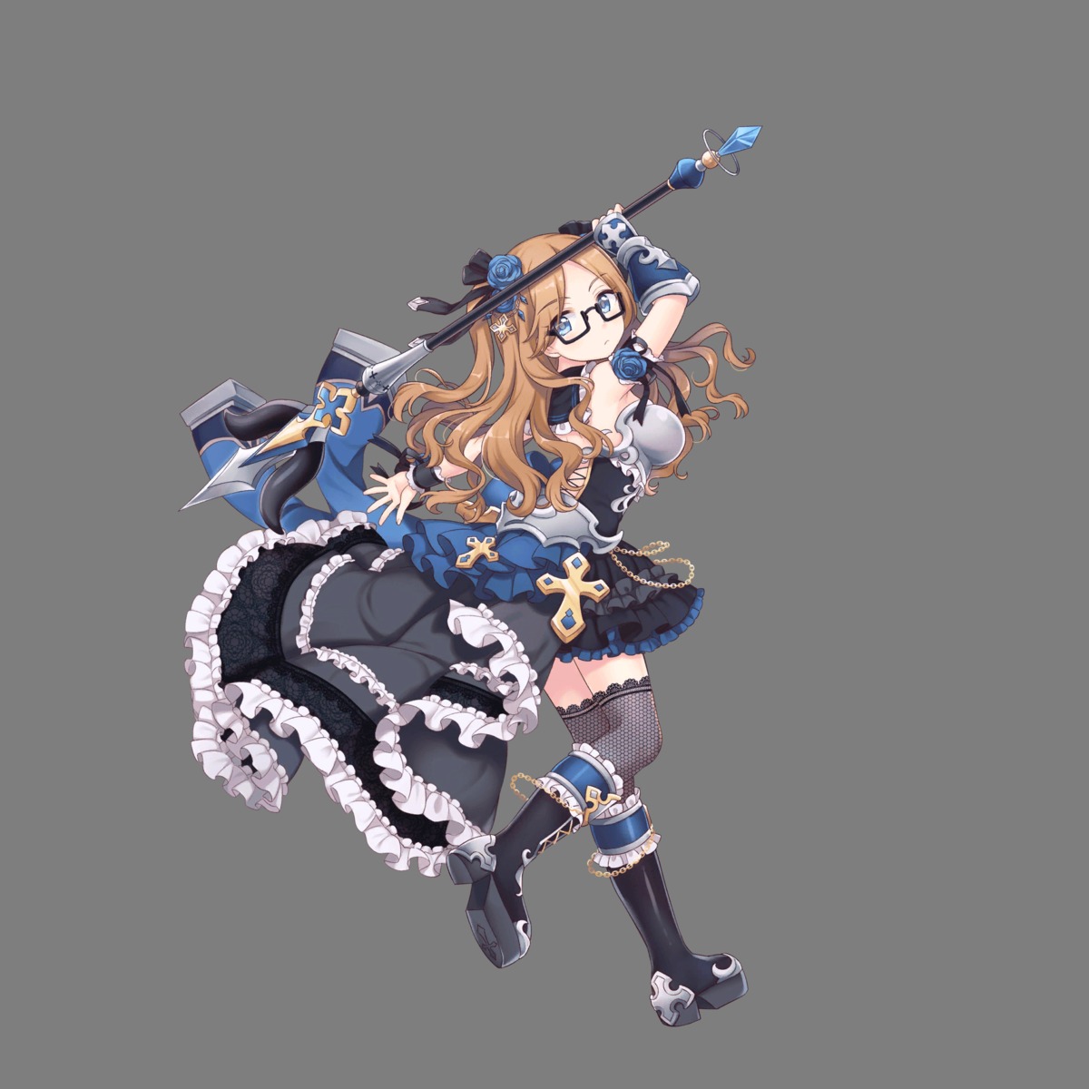 armor fishnets hoshi_no_girls_odyssey lolita_fashion megane thighhighs transparent_png weapon