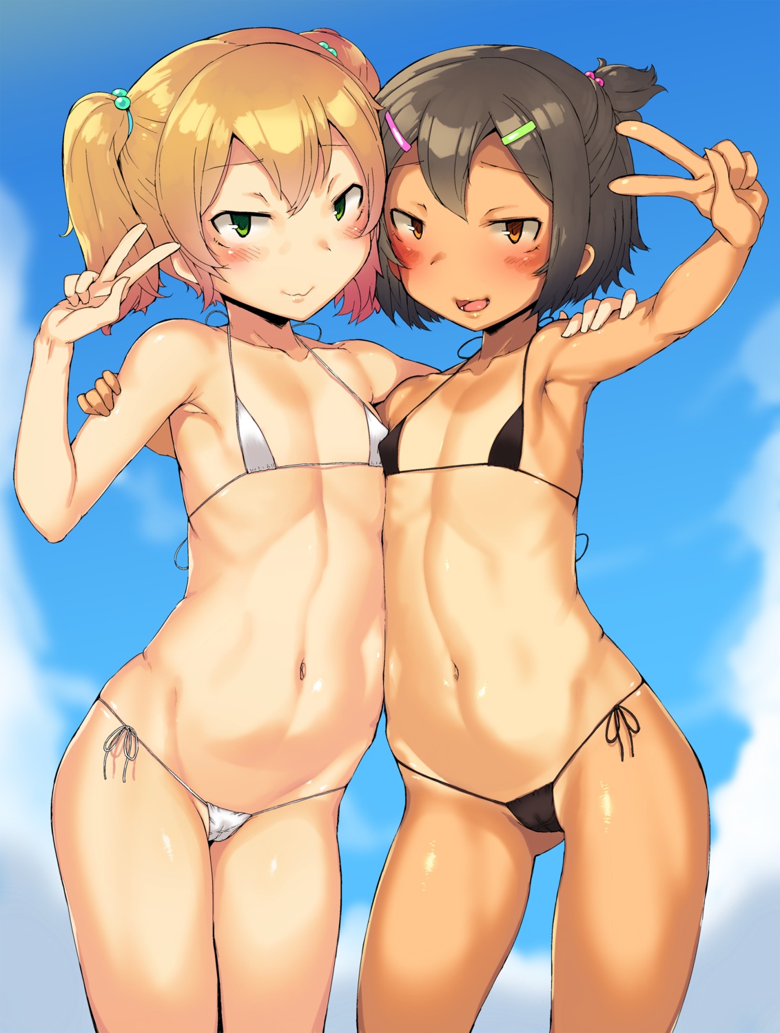 bikini cameltoe erect_nipples imazon loli swimsuits symmetrical_docking tan_lines