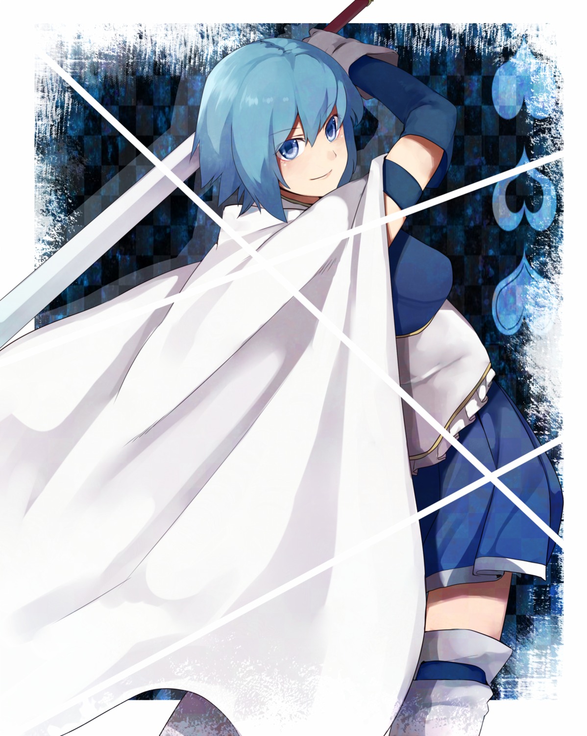 mahou_shoujo_madoka_magica miki_sayaka rby sword thighhighs