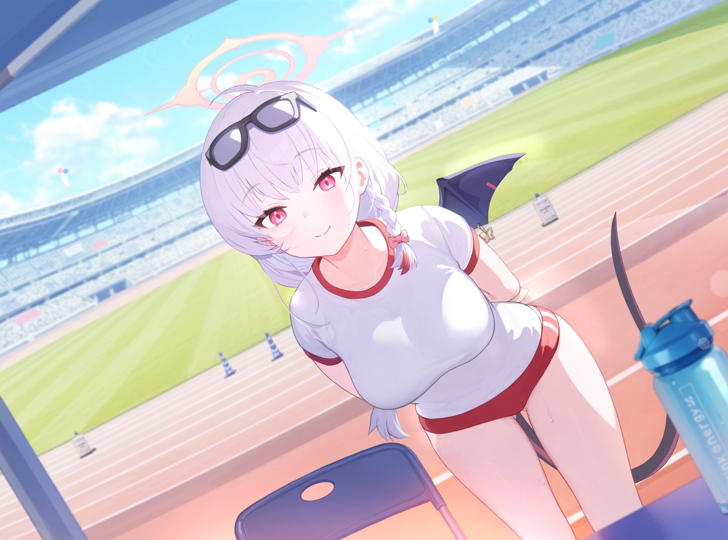 blue_archive buruma devil game_cg gym_uniform halo kurodate_haruna megane tagme tail wings