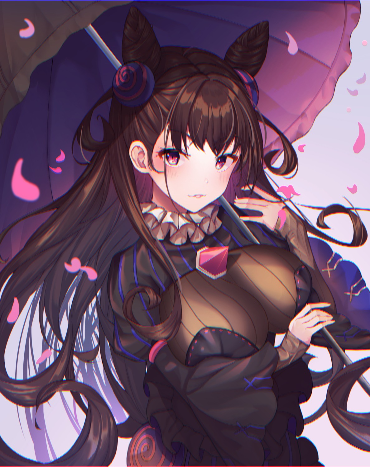 fate/grand_order merryj murasaki_shikibu_(fate) umbrella