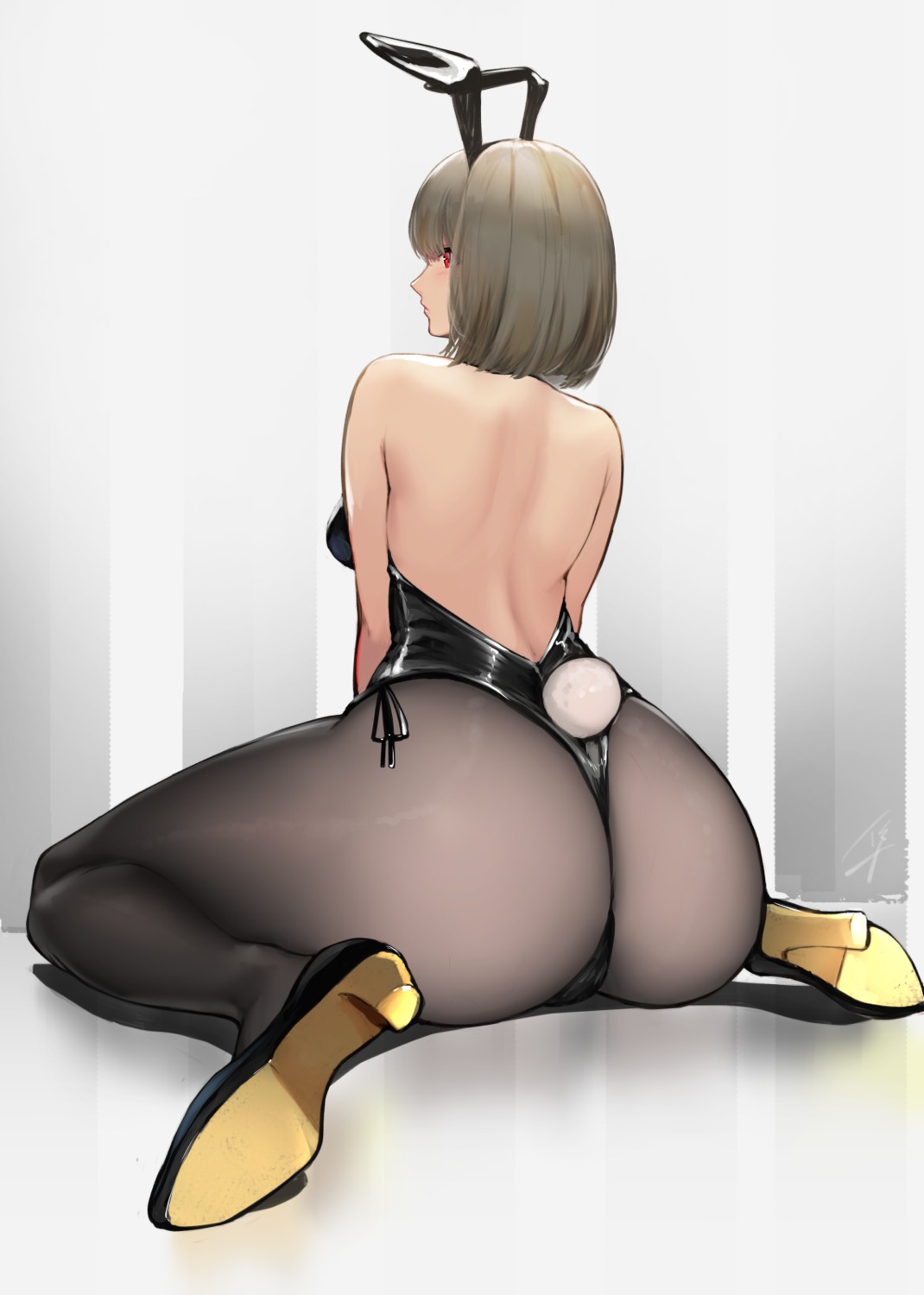 animal_ears ass bunny_ears bunny_girl cameltoe hayabusa heels pantyhose tail