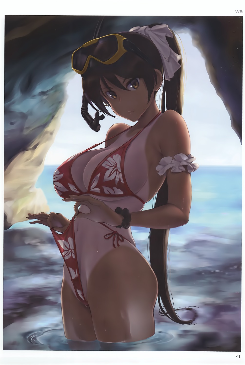 bikini cleavage swimsuits tan_lines toranoana wa_(genryusui)