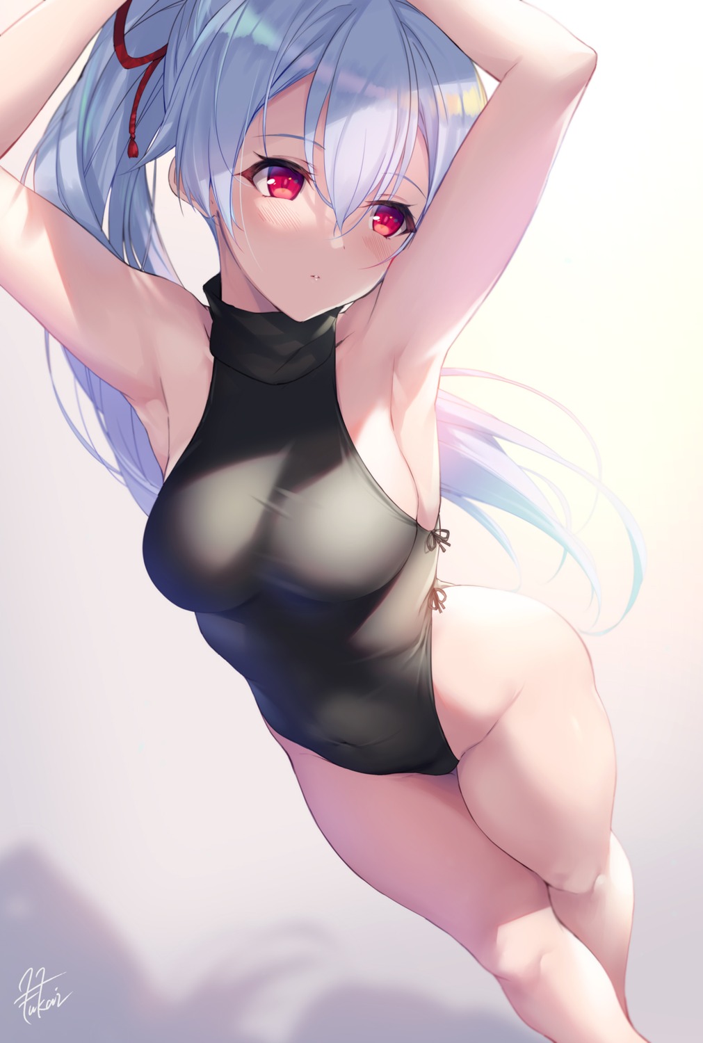 fate/grand_order fukai_ryosuke leotard tomoe_gozen_(fate/grand_order)