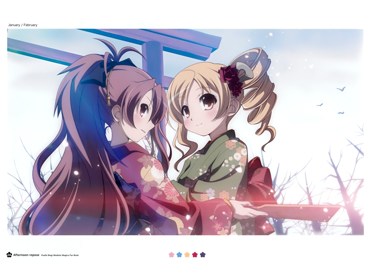 bell's_brand izumi_bell kimono puella_magi_madoka_magica sakura_kyouko tomoe_mami