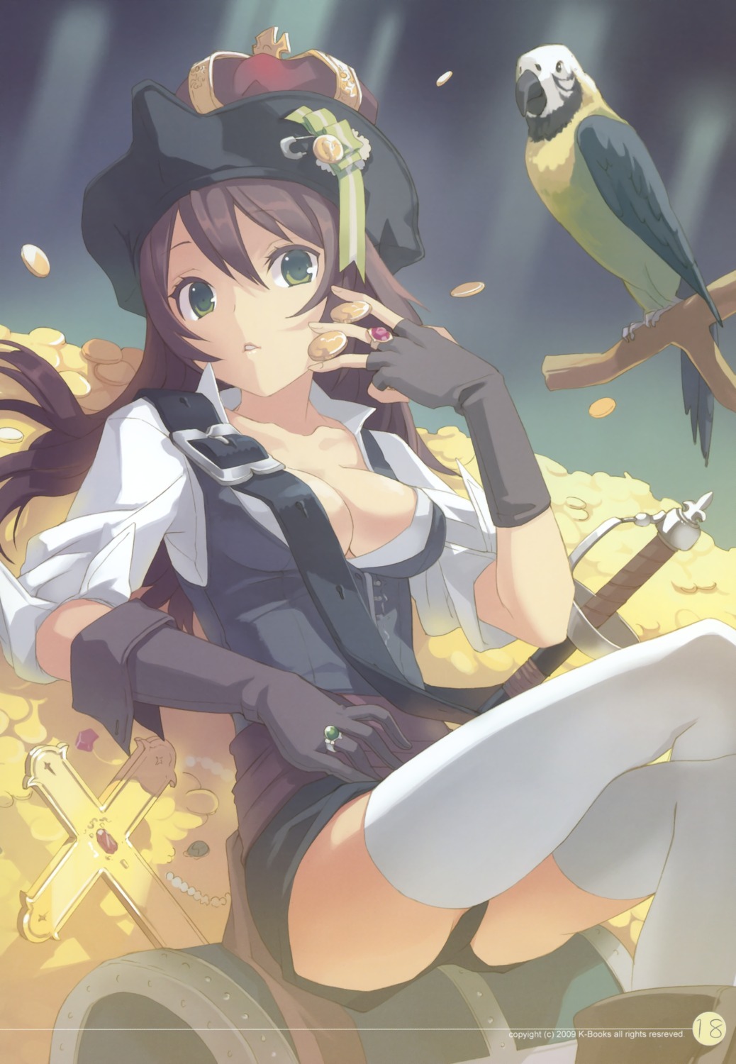 cleavage h2so4 island_of_horizon no_bra sword thighhighs