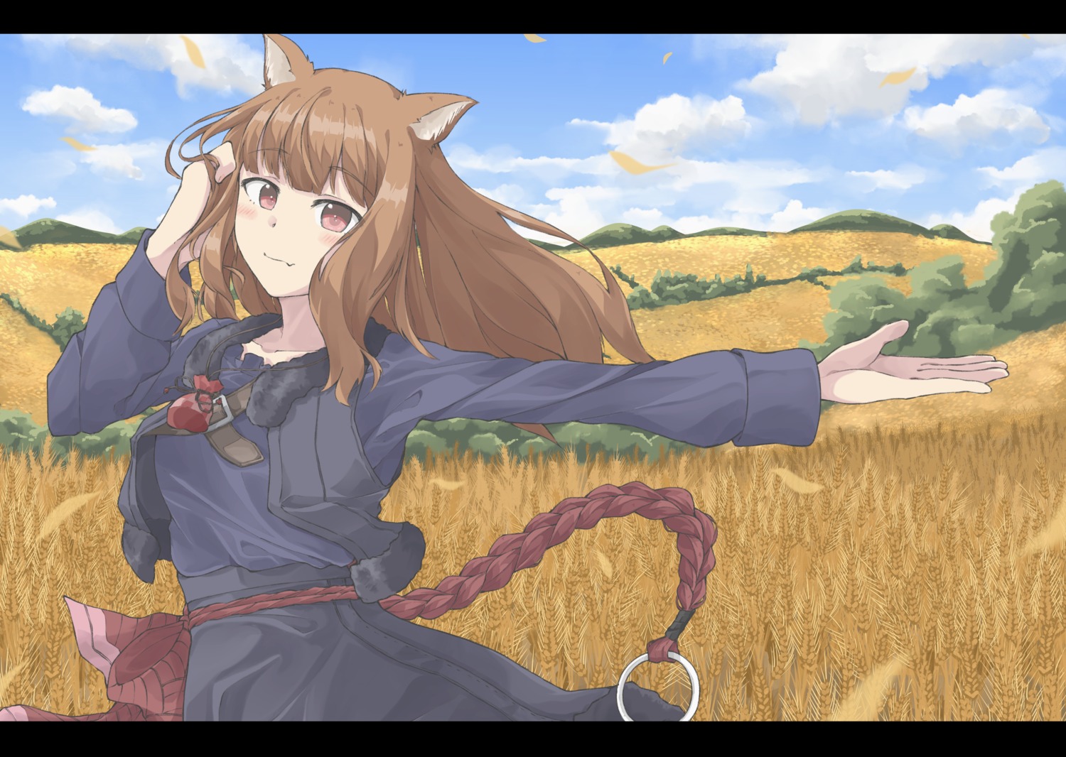 animal_ears holo skirt_lift spice_and_wolf tagme