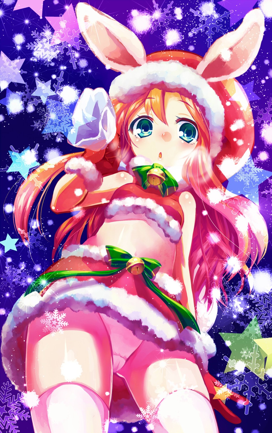 animal_ears bunny_ears christmas loli pantsu thighhighs