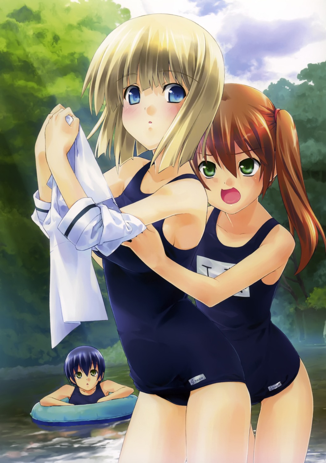 breast_grab school_swimsuit swimsuits undressing