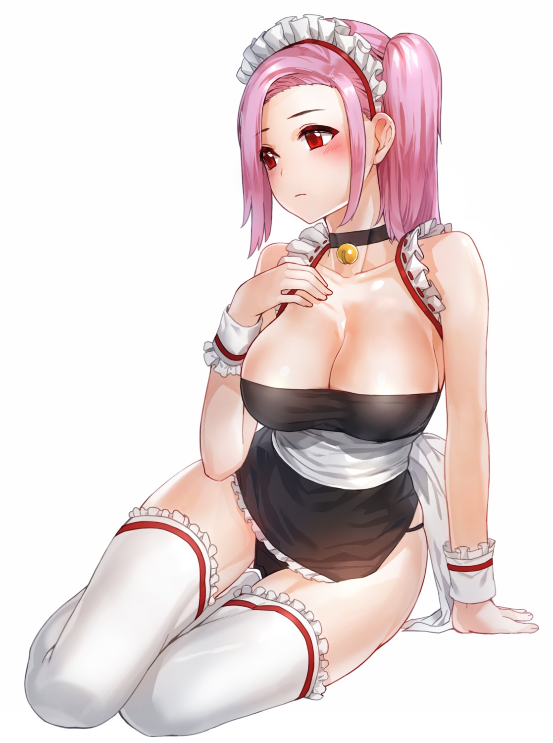 cleavage kfr maid pantsu thighhighs