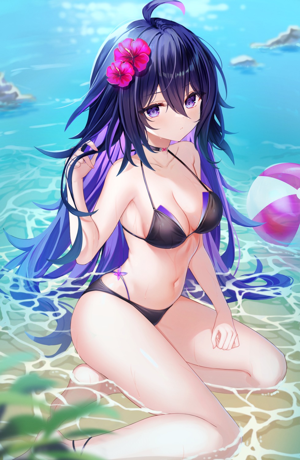 benghuai_xueyuan bikini cleavage honkai:_star_rail honkai_impact seele_(honkai:_star_rail) seele_vollerei shouu-kun swimsuits wet