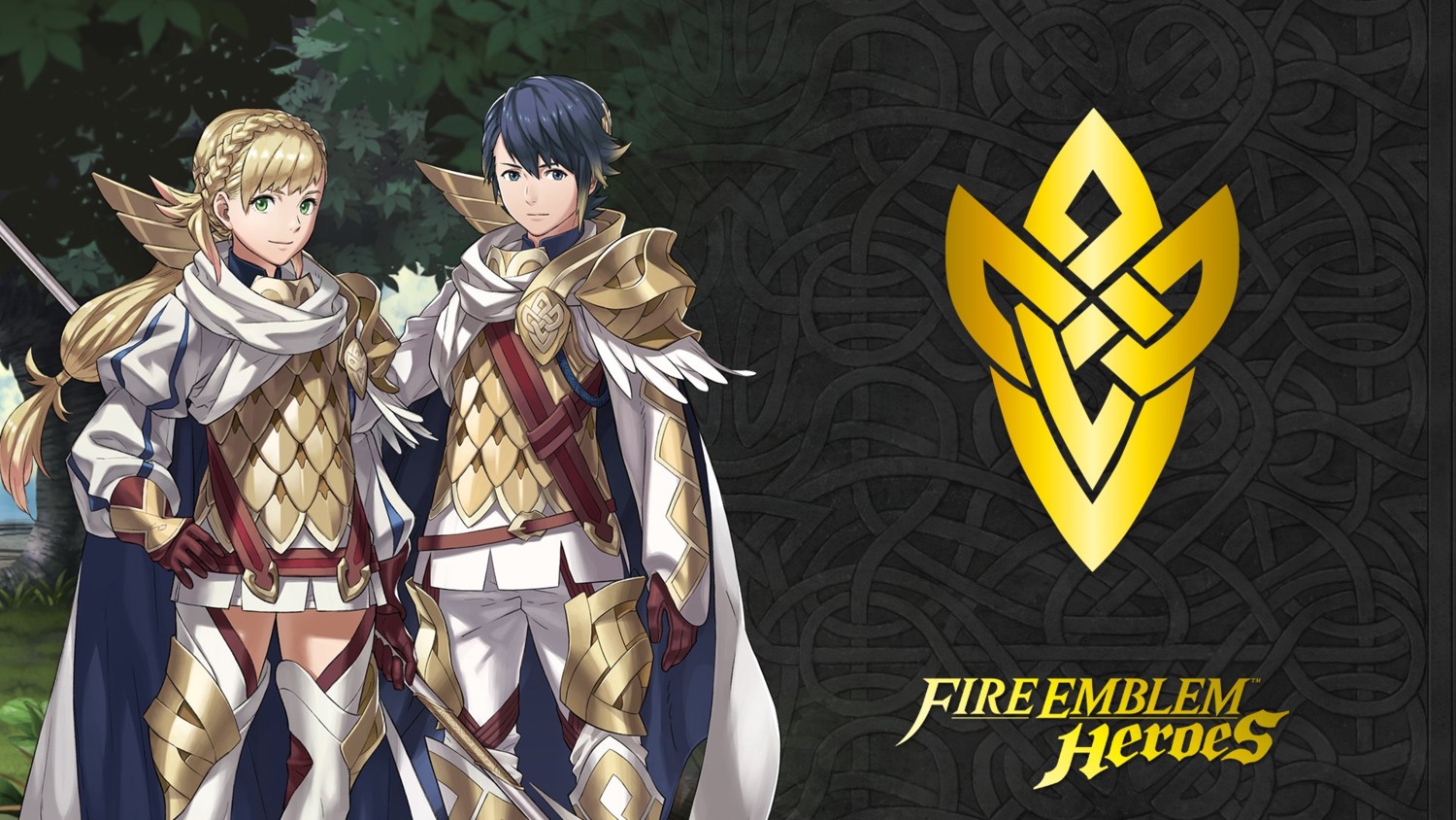alfonse_(fire_emblem) armor fire_emblem fire_emblem_heroes kozaki_yuusuke nintendo sharena thighhighs wallpaper weapon