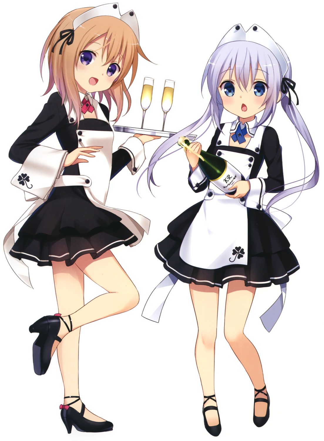 gochuumon_wa_usagi_desu_ka? heels hoto_cocoa kafuu_chino koi maid