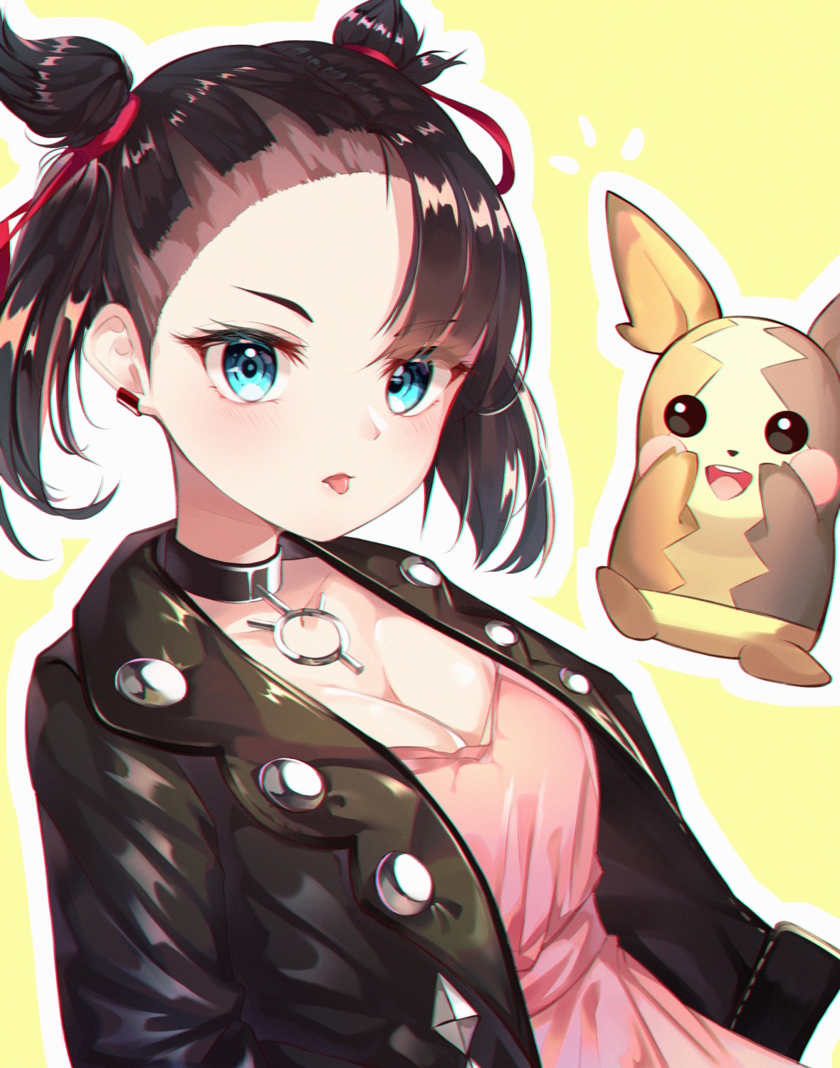 cleavage dress mary_(pokemon) morpeko pokemon pokemon_swsh pray_(furei)