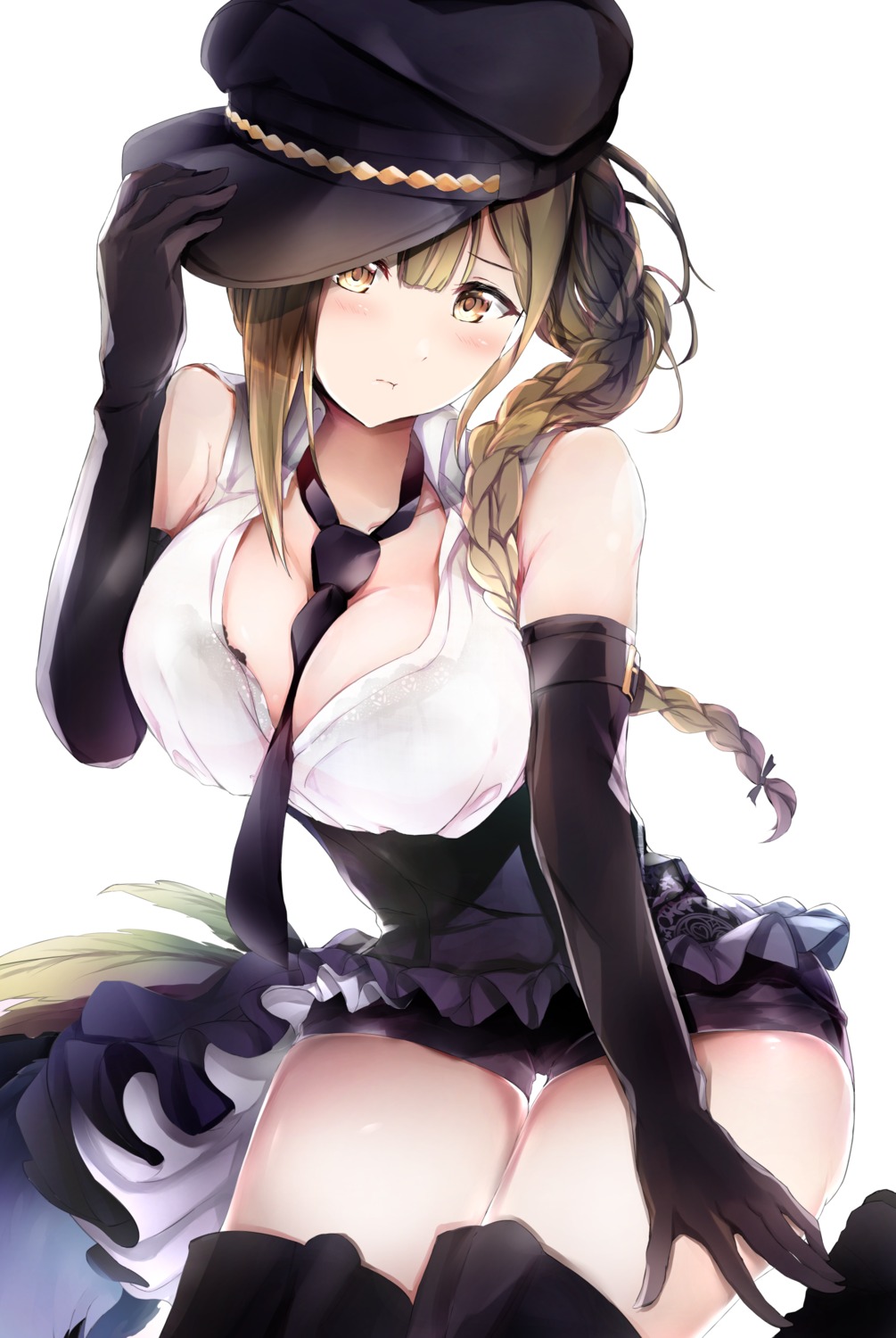bra cleavage kuwayama_chiyuki neofreet open_shirt see_through the_idolm@ster the_idolm@ster_shiny_colors thighhighs
