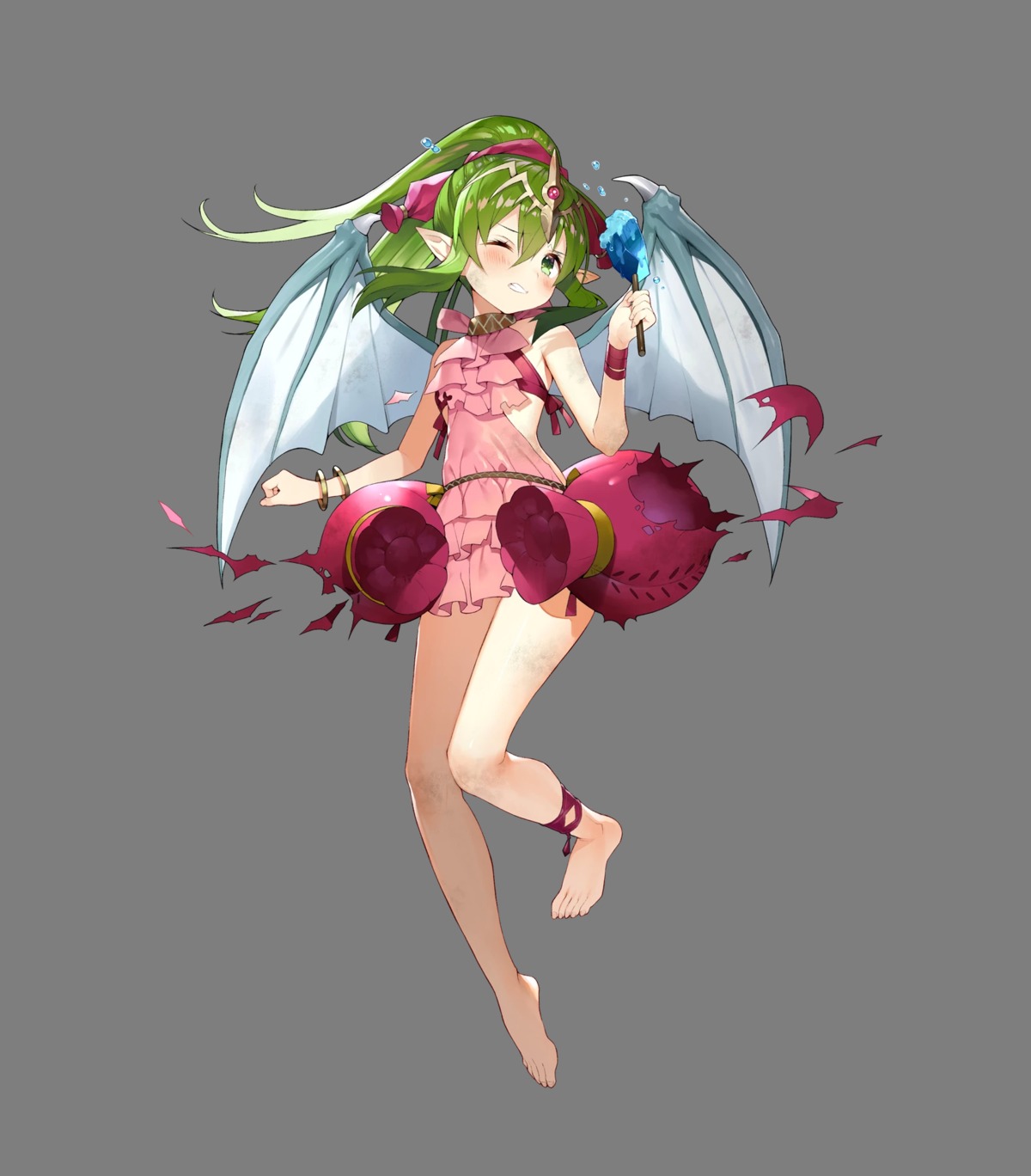 chiki fire_emblem fire_emblem:_shin_ankoku_ryuu_to_hikari_no_ken fire_emblem_heroes gaou_(matsulatte) nintendo pointy_ears swimsuits torn_clothes transparent_png wings