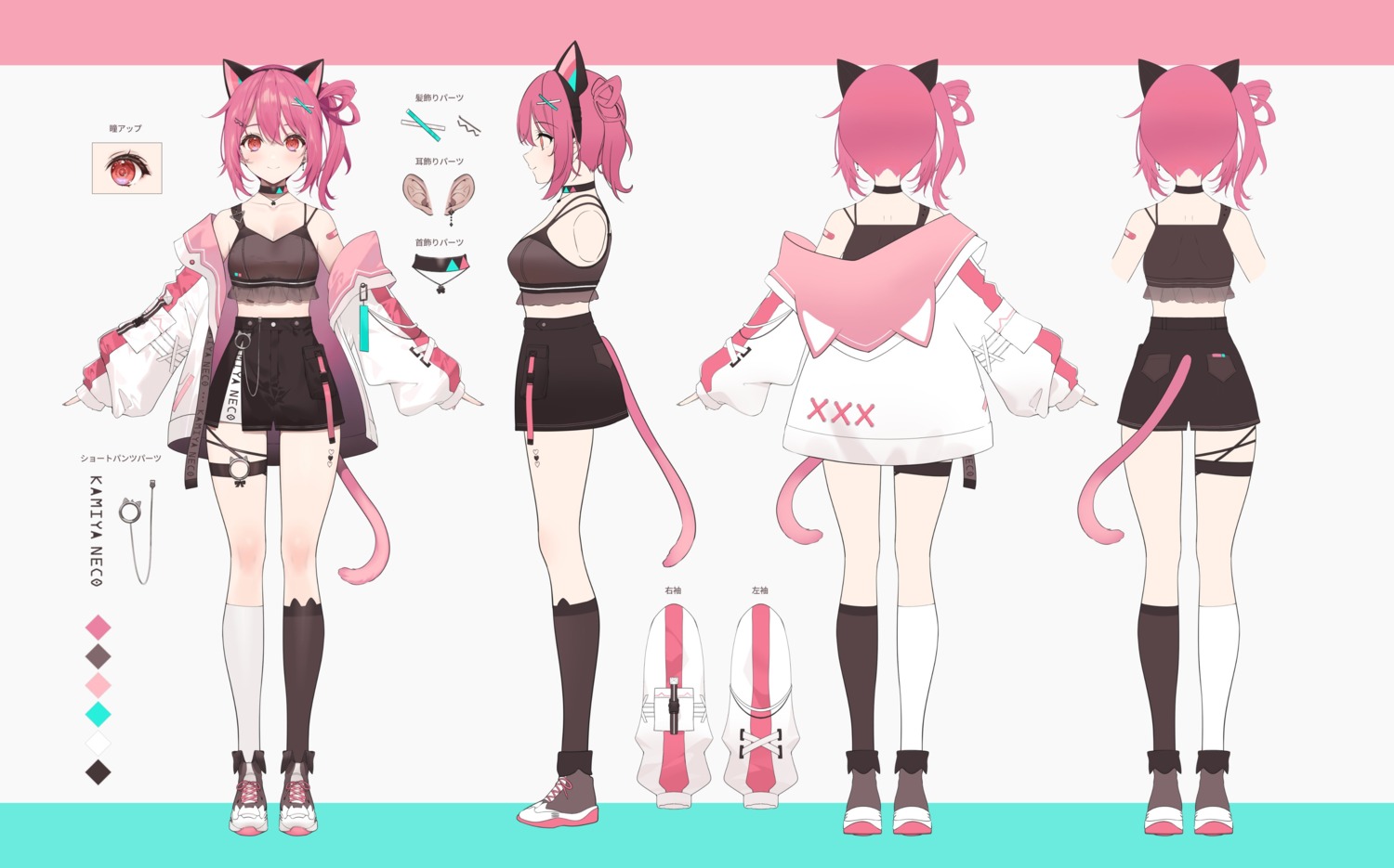 animal_ears character_design enilis garter kamiya_neco necomi nekomimi tail vlash