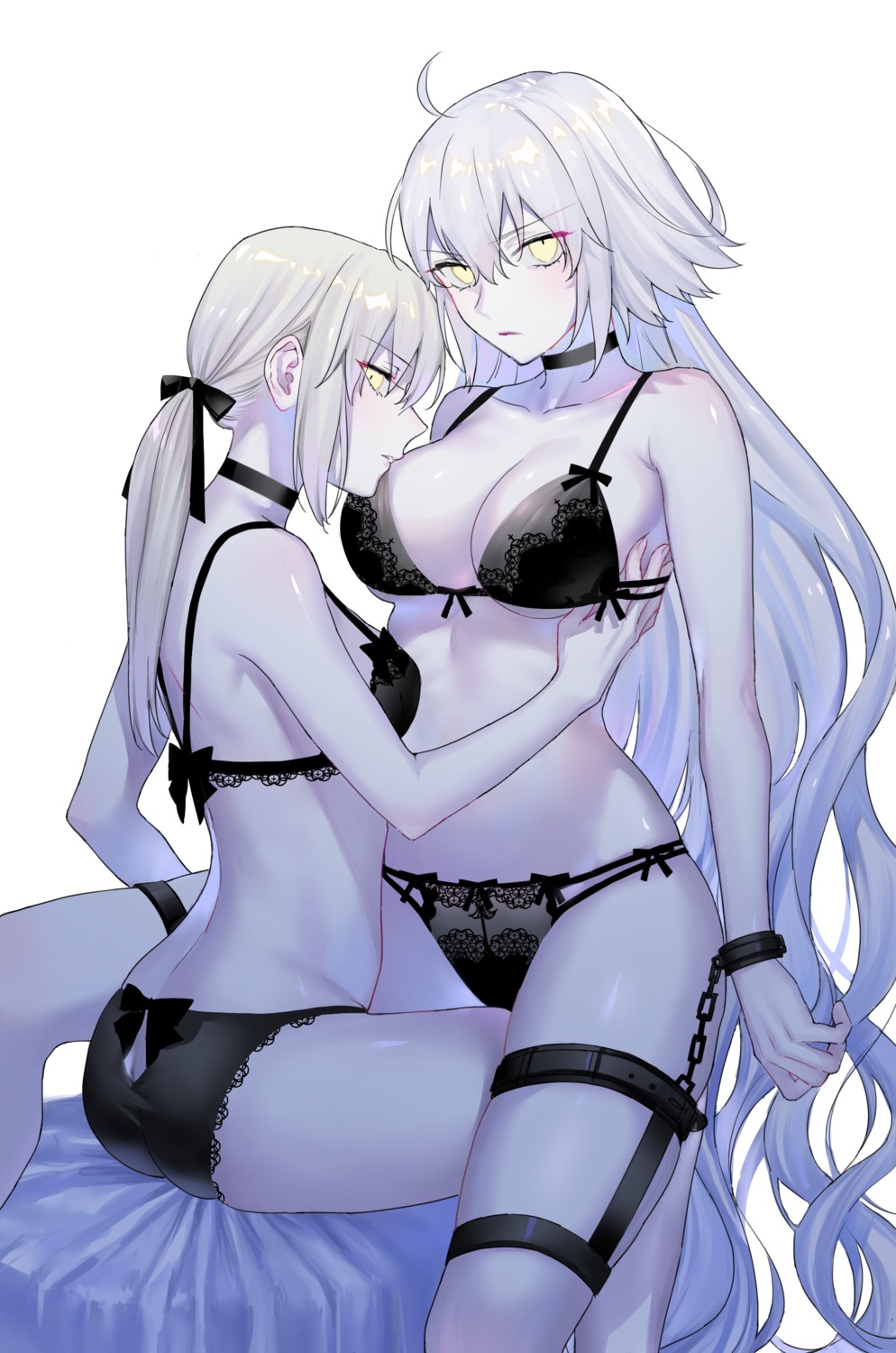 ass bondage bra fate/grand_order garter jeanne_d'arc jeanne_d'arc_(alter)_(fate) nipi27 pantsu saber saber_alter yuri