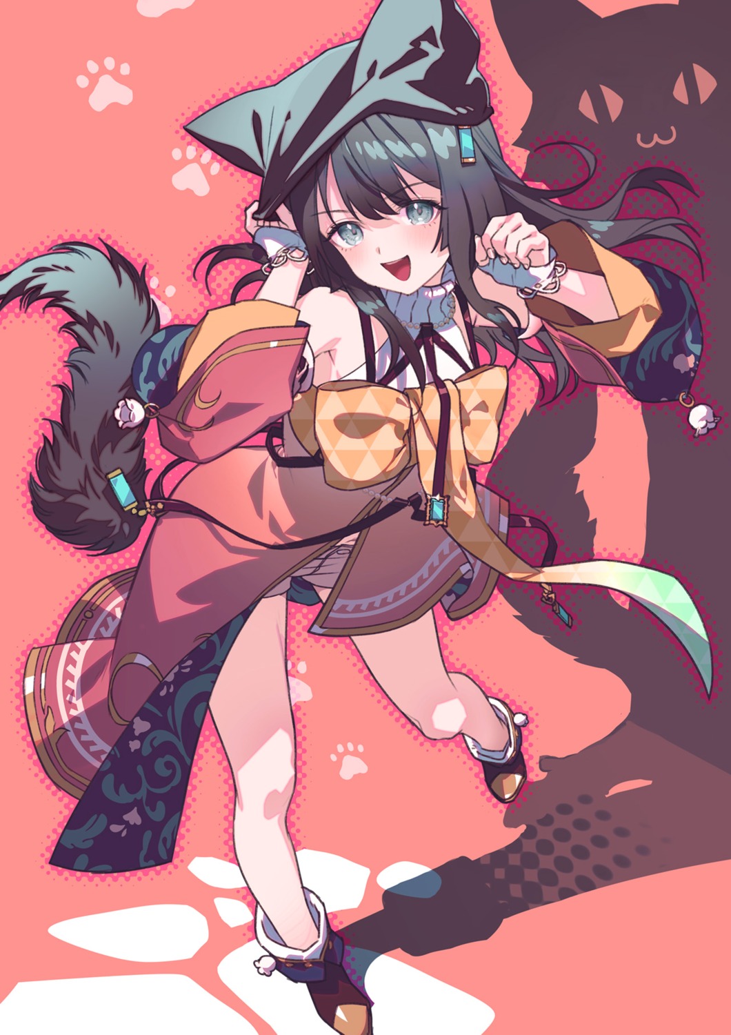 animal_ears atelier atelier_resleriana dress izana_kokoschka koei_tecmo nekomimi tail umiu_geso