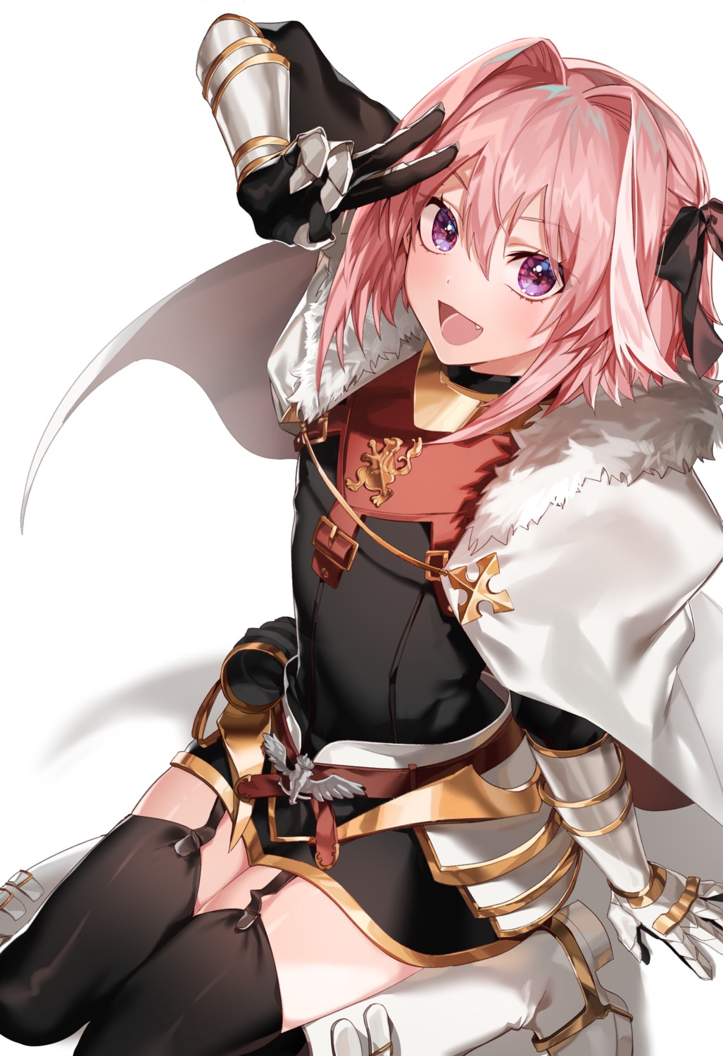 armor astolfo_(fate) fate/grand_order s2riridoll stockings thighhighs trap
