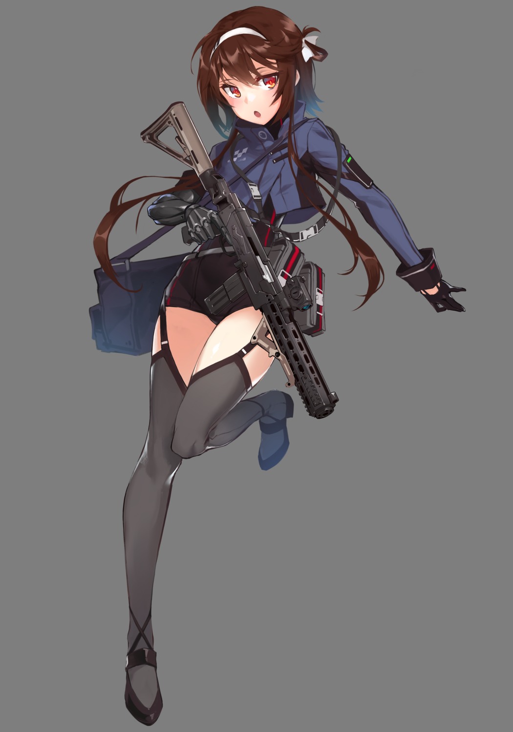 fangdan_runiu girls_frontline gun heels stockings thighhighs transparent_png type_79_(girls_frontline) uniform