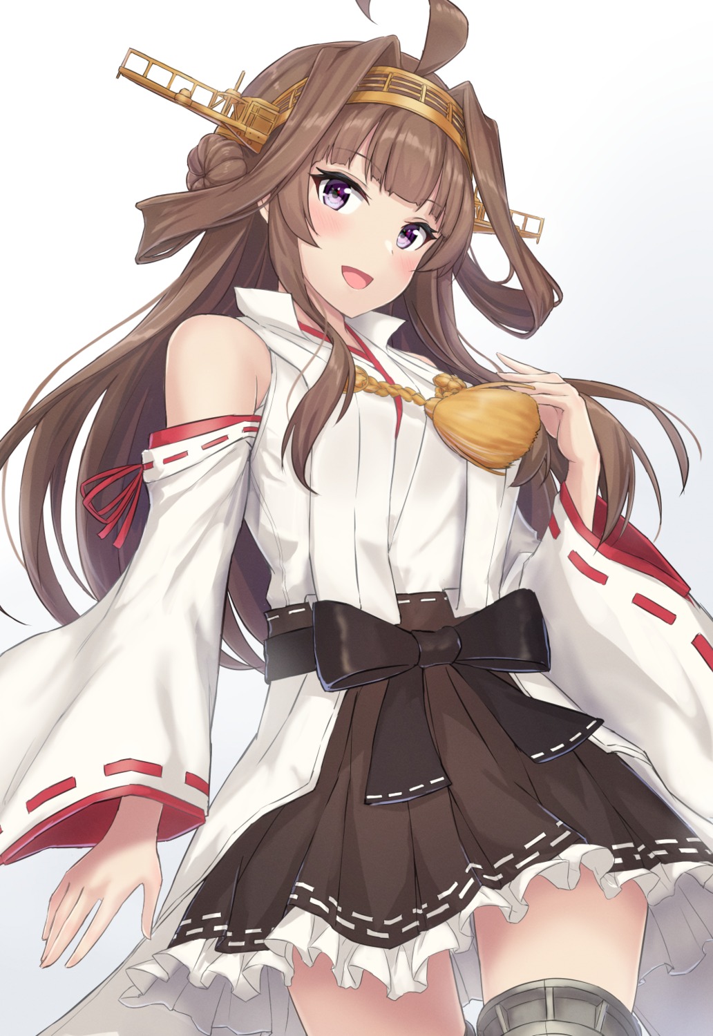 japanese_clothes kantai_collection kongou_(kancolle) monoku