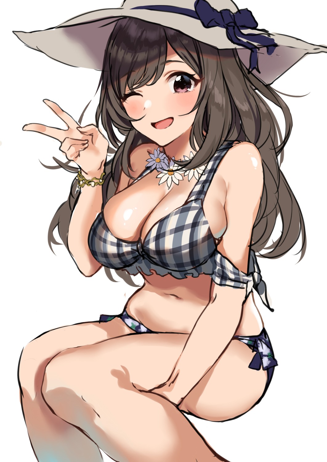 bikini cleavage kurokin swimsuits the_idolm@ster the_idolm@ster_shiny_colors tsukioka_kogane