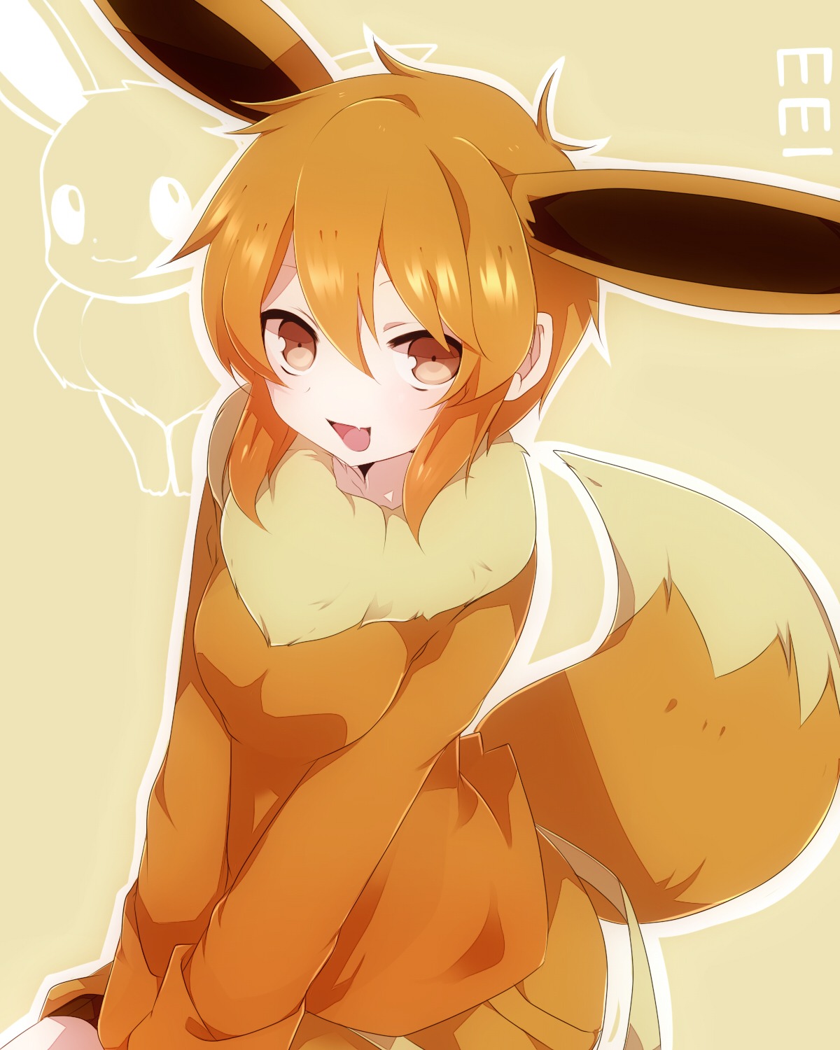 animal_ears anthropomorphization eevee pokemon tail takeshima_eku