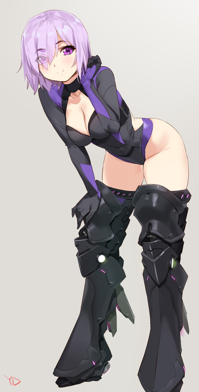 bodysuit cleavage fate/grand_order mash_kyrielight thighhighs yd_(orange_maru)