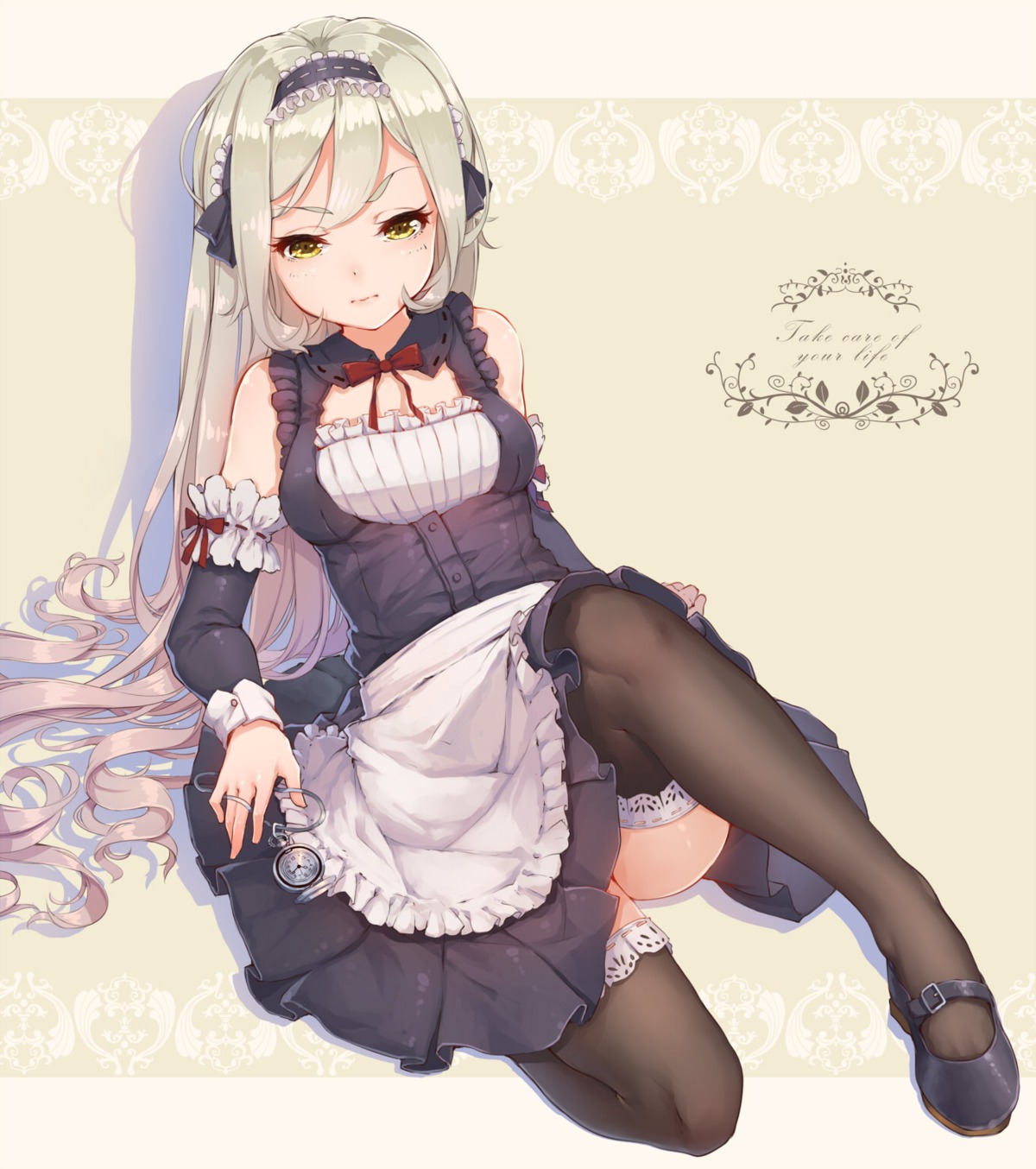 fangxiang_cuoluan maid thighhighs