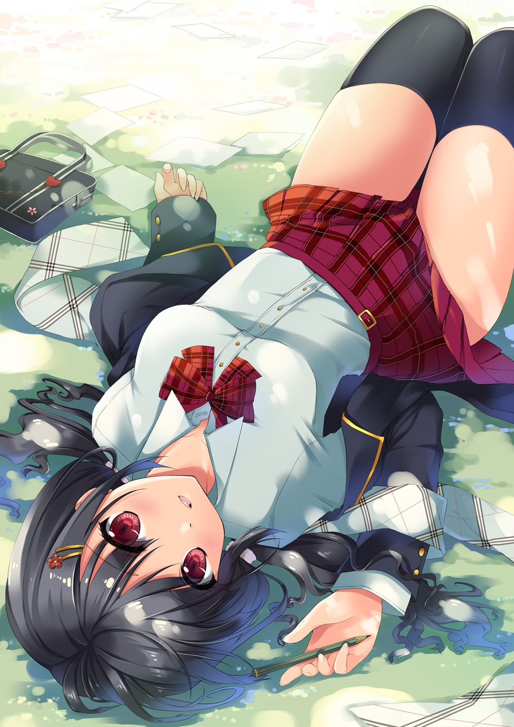 hanahanamaki seifuku thighhighs