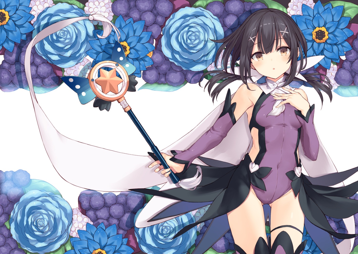 fate/kaleid_liner_prisma_illya fate/stay_night garter leotard magical_sapphire miyu_edelfelt nanananana thighhighs weapon