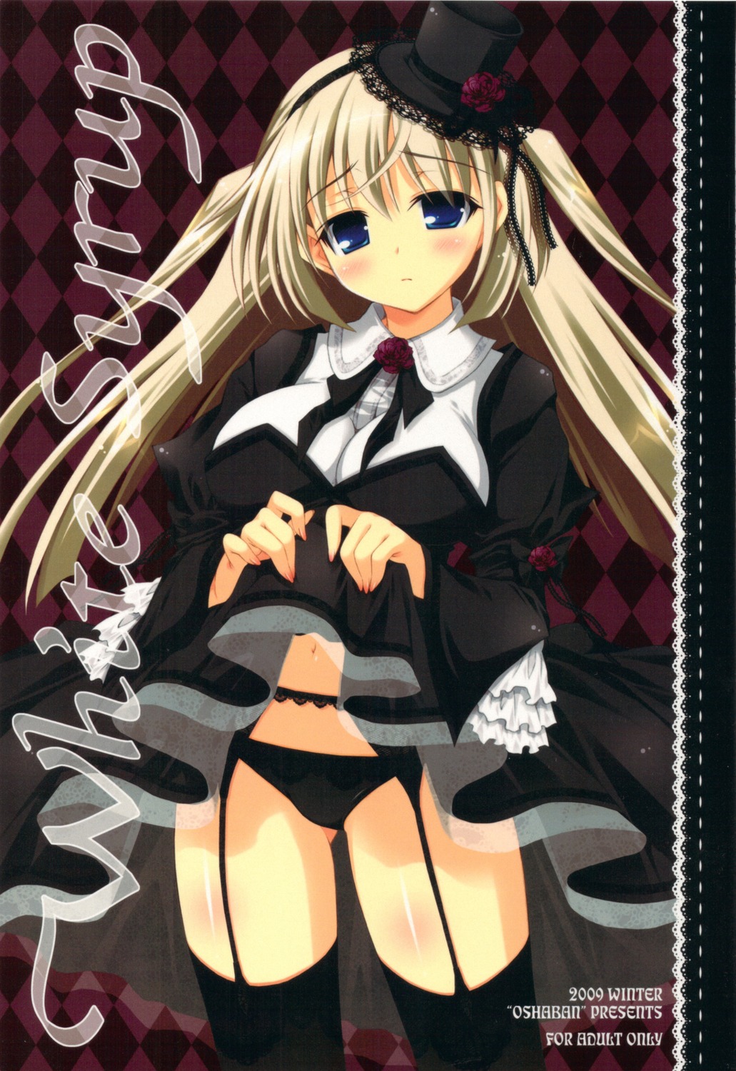 garter_belt lolita_fashion oshaban pantsu sasahiro scanning_artifacts screening skirt_lift stockings thighhighs