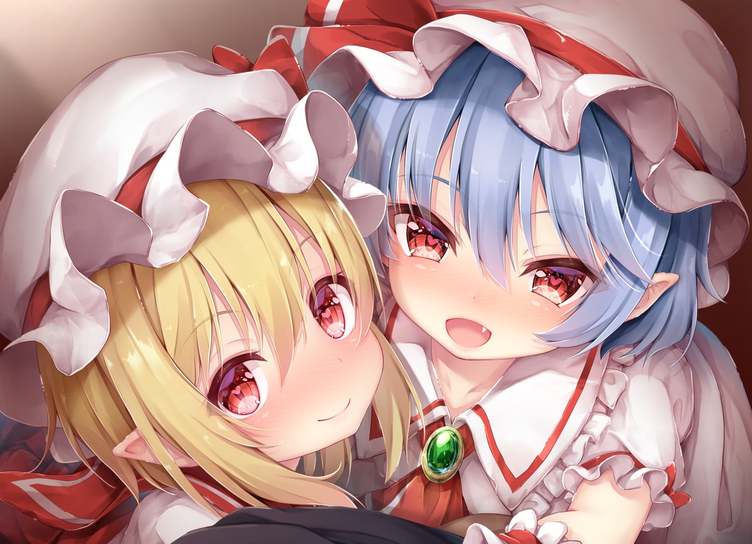 dress flandre_scarlet pointy_ears remilia_scarlet sorairo_len touhou